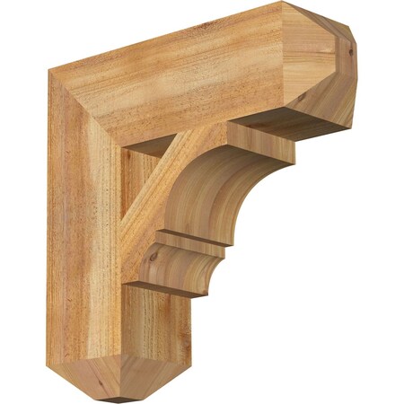 Balboa Craftsman Rough Sawn Bracket, Western Red Cedar, 6"W x 20"D x 20"H